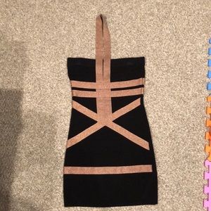 New Arden B black and gold cocktail dress